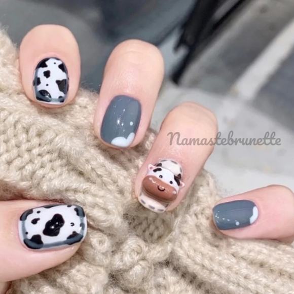 2/$16 3D Cow Press On Nails - Picture 9 of 17